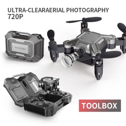 DH-120 Toolbox Mini Folding Quadcopter RC Air Vehicle Drone, Specification:200W Camera(Titanium Grey) - Image 2