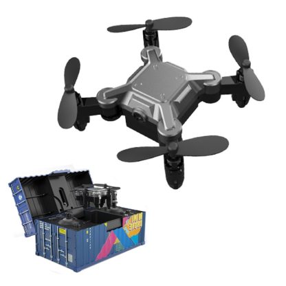 DH-150 Container Mini Folding Quadcopter RC Air Vehicle Drone, Specification:30W Camera(Titanium Grey)