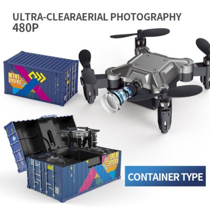 DH-150 Container Mini Folding Quadcopter RC Air Vehicle Drone, Specification:30W Camera(Titanium Grey) - Image 2