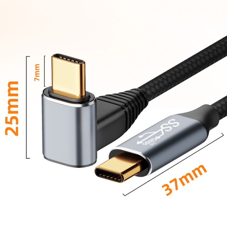 For Steam Deck Gen2 100W USB-C/Type-C Male to USB-C/Type-C Male Stereo Curved Data Cable, Length:3m - Image 2