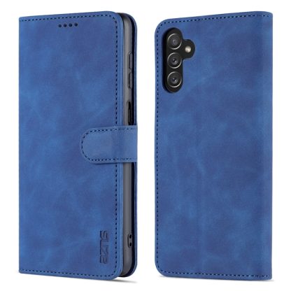 For Samsung Galaxy A14 5G AZNS Skin Feel Calf Texture Flip Leather Phone Case(Blue) - Image 2