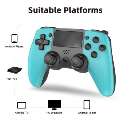 298 Bluetooth 5.0 Wireless Game Controller for PS4 / PC / Android(Blue) - Image 2