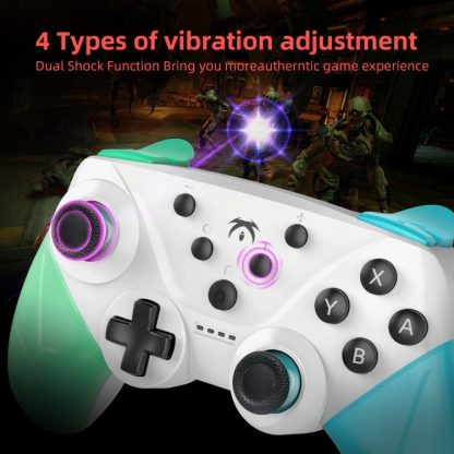 788 Bluetooth 5.0 Wireless Game Controller for Nintendo Switch(Green Blue) - Image 3