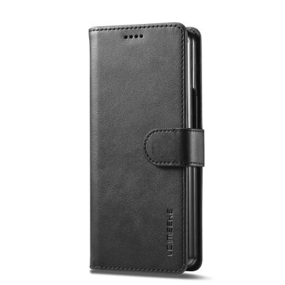 For Samsung Galaxy Z Fold5 5G LC.IMEEKE Calf Texture Leather Phone Case(Black) - Image 2