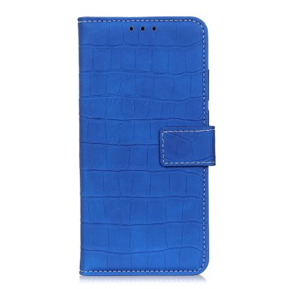 For Samsung Galaxy S24 Magnetic Crocodile Texture Leather Phone Case(Blue) - Image 2