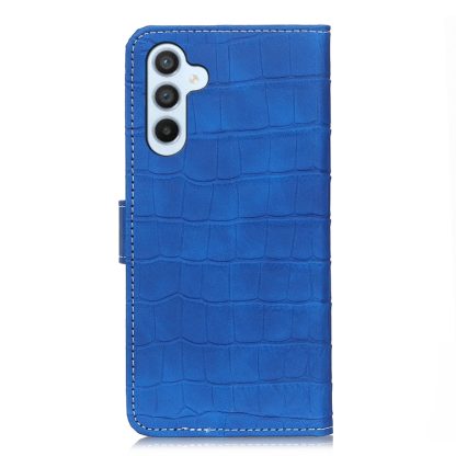 For Samsung Galaxy S24 Magnetic Crocodile Texture Leather Phone Case(Blue) - Image 3