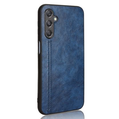 For Samsung Galaxy M34 5G Cow Pattern Sewing Back Cover Phone Case(Blue) - Image 3