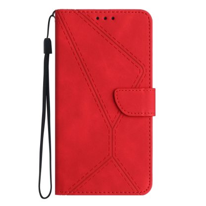 For Realme 10 5G / 9i 5G Stitching Embossed Leather Phone Case(Red) - Image 2