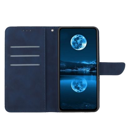 For iPhone 13 Stitching Embossed Leather Phone Case(Blue) - Image 3