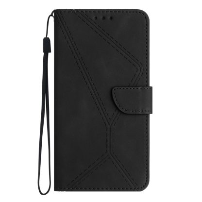 For Samsung Galaxy S21+ 5G Stitching Embossed Leather Phone Case(Black) - Image 2