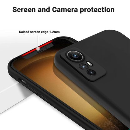 For Xiaomi Redmi Note 12S 4G Pure Color Liquid Silicone Shockproof Phone Case(Black) - Image 3