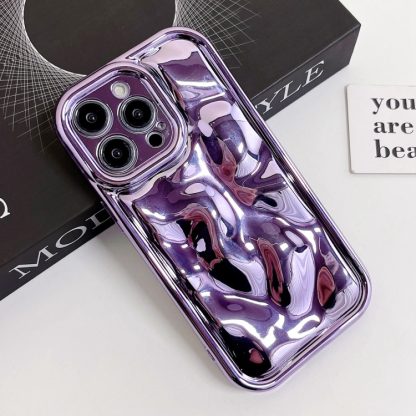 For iPhone X / XS Electroplating Meteorite Texture TPU Phone Case(Purple) - Image 2