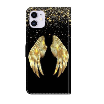 For iPhone 11 Crystal 3D Shockproof Protective Leather Phone Case(Golden Wings) - Image 3