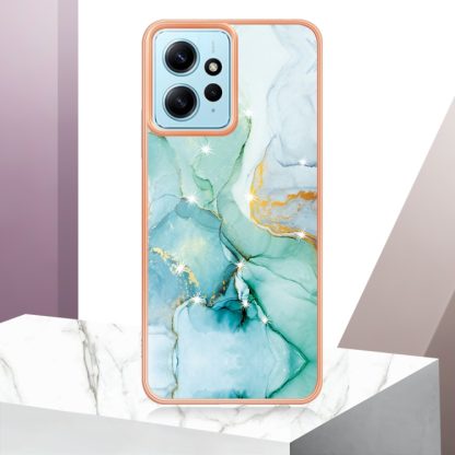 For Xiaomi Redmi Note 12 4G Global Electroplating Marble Dual-side IMD Phone Case(Green 003) - Image 2