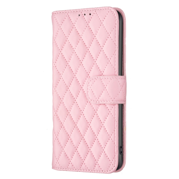 For iPhone 15 Pro Max Diamond Lattice Wallet Flip Leather Phone Case(Pink) - Image 2