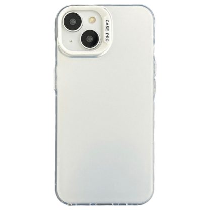 For iPhone 14 Plus Semi Transparent Frosted PC Phone Case(White)