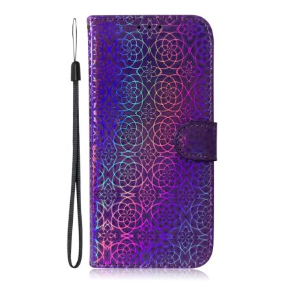 For iPhone 15 Colorful Magnetic Buckle Leather Phone Case(Purple) - Image 2