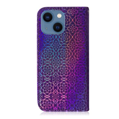 For iPhone 15 Colorful Magnetic Buckle Leather Phone Case(Purple) - Image 3