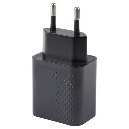 LZ-105PD 25W USB-C / Type-C Ports Dot Pattern Travel Charger, EU Plug(Black) - Image 2