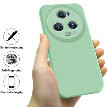 For Honor Magic5 Pro Pure Color Liquid Silicone Shockproof Phone Case(Green) - Image 2