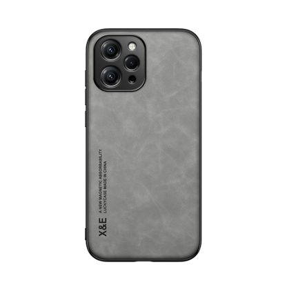 For Xiaomi Redmi 12 4G Skin Feel Magnetic Leather Back Phone Case(Light Grey) - Image 2