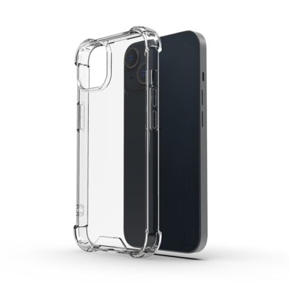 For iPhone 15 Plus Four-corner Airbag Anti-fall Phone Case(Transparent)