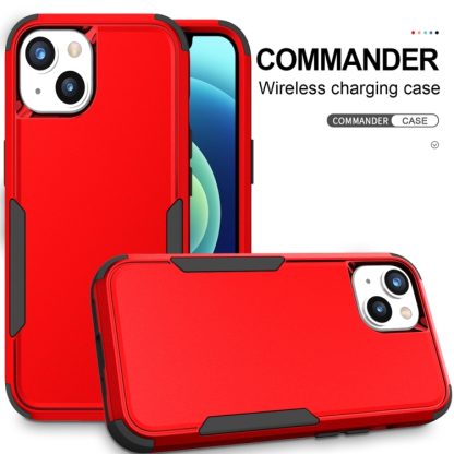 For iPhone 15 Plus Commuter Shockproof TPU + PC Phone Case(Red+Black) - Image 3