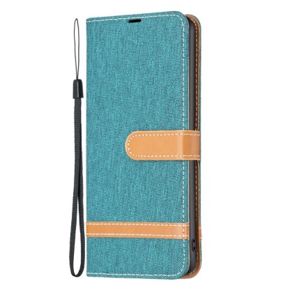 For Nokia G42/G310 Color Matching Denim Texture Horizontal Flip Leather Case(Green) - Image 2