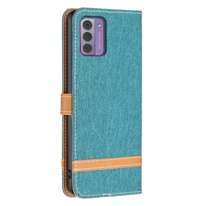 For Nokia G42/G310 Color Matching Denim Texture Horizontal Flip Leather Case(Green) - Image 3