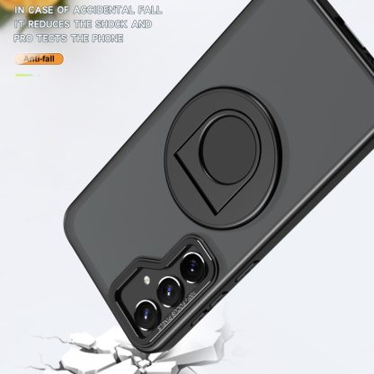 For Samsung Galaxy S22 5G Rotating Ring Magnetic Holder Phone Case(Black) - Image 3