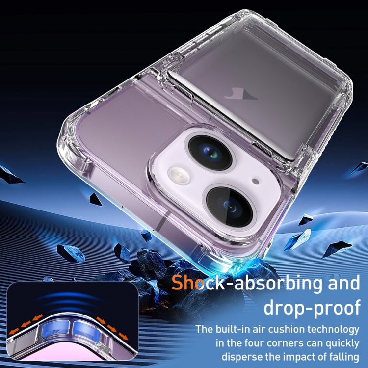 For iPhone 15 Plus Crystal Clear Flip Card Slot Phone Case(Transparent) - Image 3