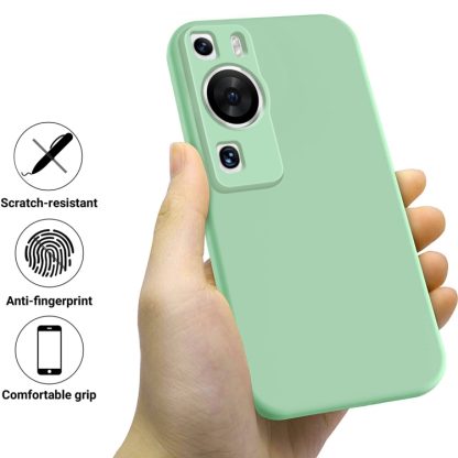 For Huawei P60/P60 Pro Solid Color Liquid Silicone Dropproof Full Coverage Protective Case(Green) - Image 2