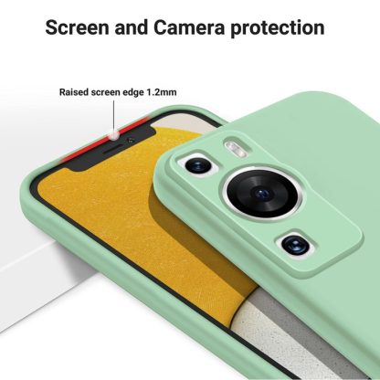 For Huawei P60/P60 Pro Solid Color Liquid Silicone Dropproof Full Coverage Protective Case(Green) - Image 3