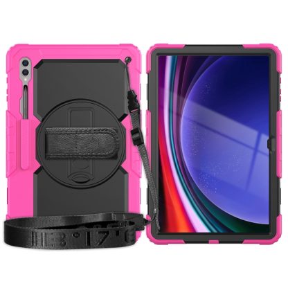 For Samsung Galaxy Tab S9 Ultra / S8 Ultra Silicone + PC Tablet Case(Rose Red+Black) - Image 2