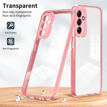 For Samsung Galaxy S23 FE 5G 3 in 1 Clear TPU Color PC Frame Phone Case(Pink) - Image 2