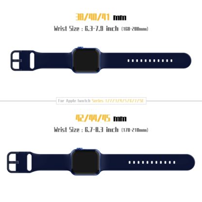 For Apple Watch Ultra 2 49mm Pin Buckle Silicone Watch Band(Midnight Blue) - Image 2