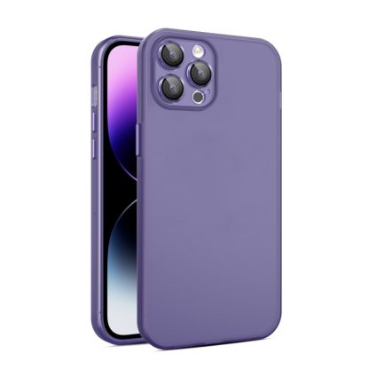 For iPhone 15 Pro Eagle Eye CD Texture Lens Skin Feel Matte Phone Case(Dark Purple)