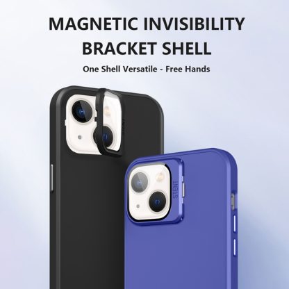 For iPhone 13 Skin Feel Lens Holder PC + TPU Phone Case(Royal Blue) - Image 2