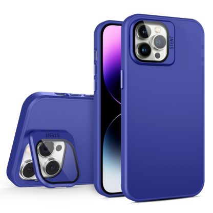 For iPhone 11 Pro Max Skin Feel Lens Holder PC + TPU Phone Case(Dark Purple)