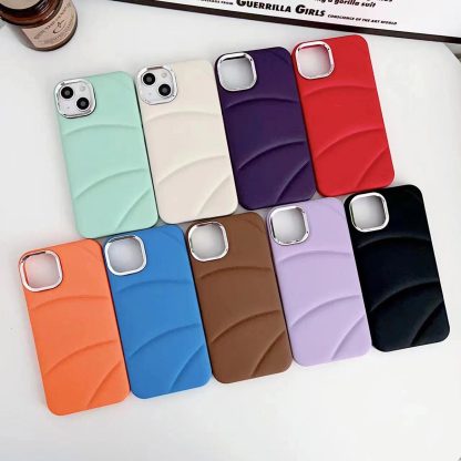 For iPhone 14 Electroplating Liquid Down Jacket TPU Phone Case(Blue) - Image 3