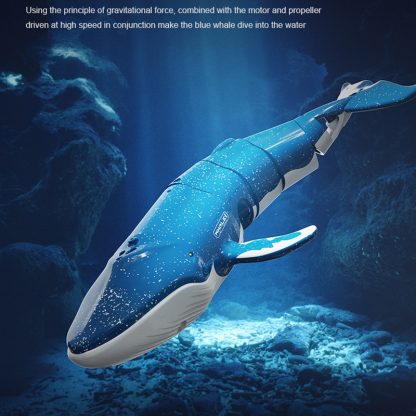 LS-XDU/RC B4 Remote Control Whale Toy Can Dive And Spray Water(Royal Blue) - Image 3