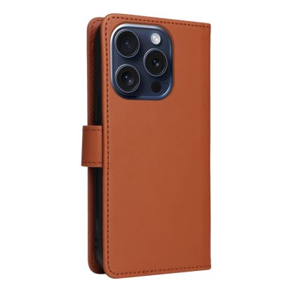 For iPhone 15 Pro BETOPNICE BN-005 2 in 1 Detachable Imitate Genuine Leather Phone Case(Brown) - Image 3