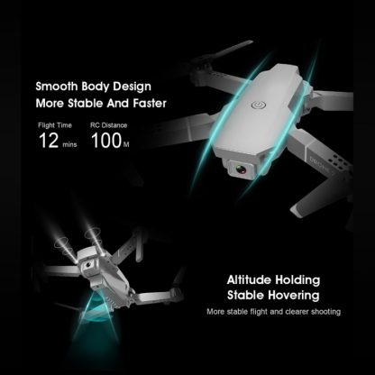 E68 Pro 1080P Foldable RC Quadcopter Drone Remote Control Aircraft - Image 3