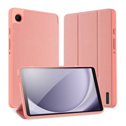 For Samsung Galaxy Tab A9 DUX DUCIS Domo Series Magnetic Flip Leather Tablet Case(Pink)