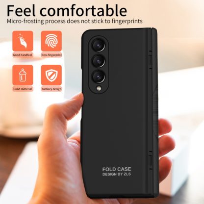 For Samsung Galaxy Z Fold4 5G Extraordinary Series Hinged Folding Full Phone Case(Black) - Image 2