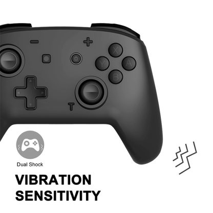 YS06 For Switch Pro Wireless Bluetooth GamePad Game Handle Controller, Color:Black - Image 3