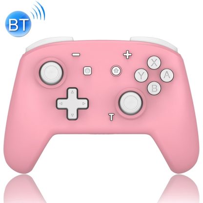 YS06 For Switch Pro Wireless Bluetooth GamePad Game Handle Controller, Color:Pink White