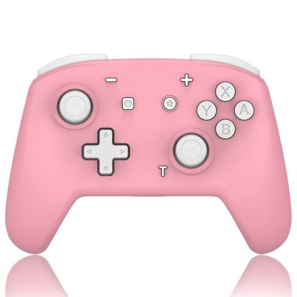 YS06 For Switch Pro Wireless Bluetooth GamePad Game Handle Controller, Color:Pink White - Image 2