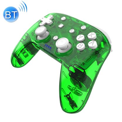 YS06 For Switch Pro Wireless Bluetooth GamePad Game Handle Controller, Color:Transparent Green