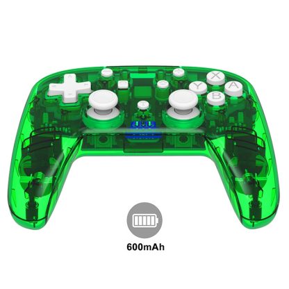 YS06 For Switch Pro Wireless Bluetooth GamePad Game Handle Controller, Color:Transparent Green - Image 3